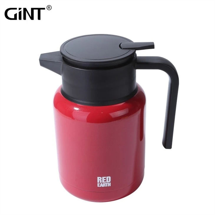 Stainless Steel Vacuum Thermal Coffee Pot Red Hot Water Tea Kettle